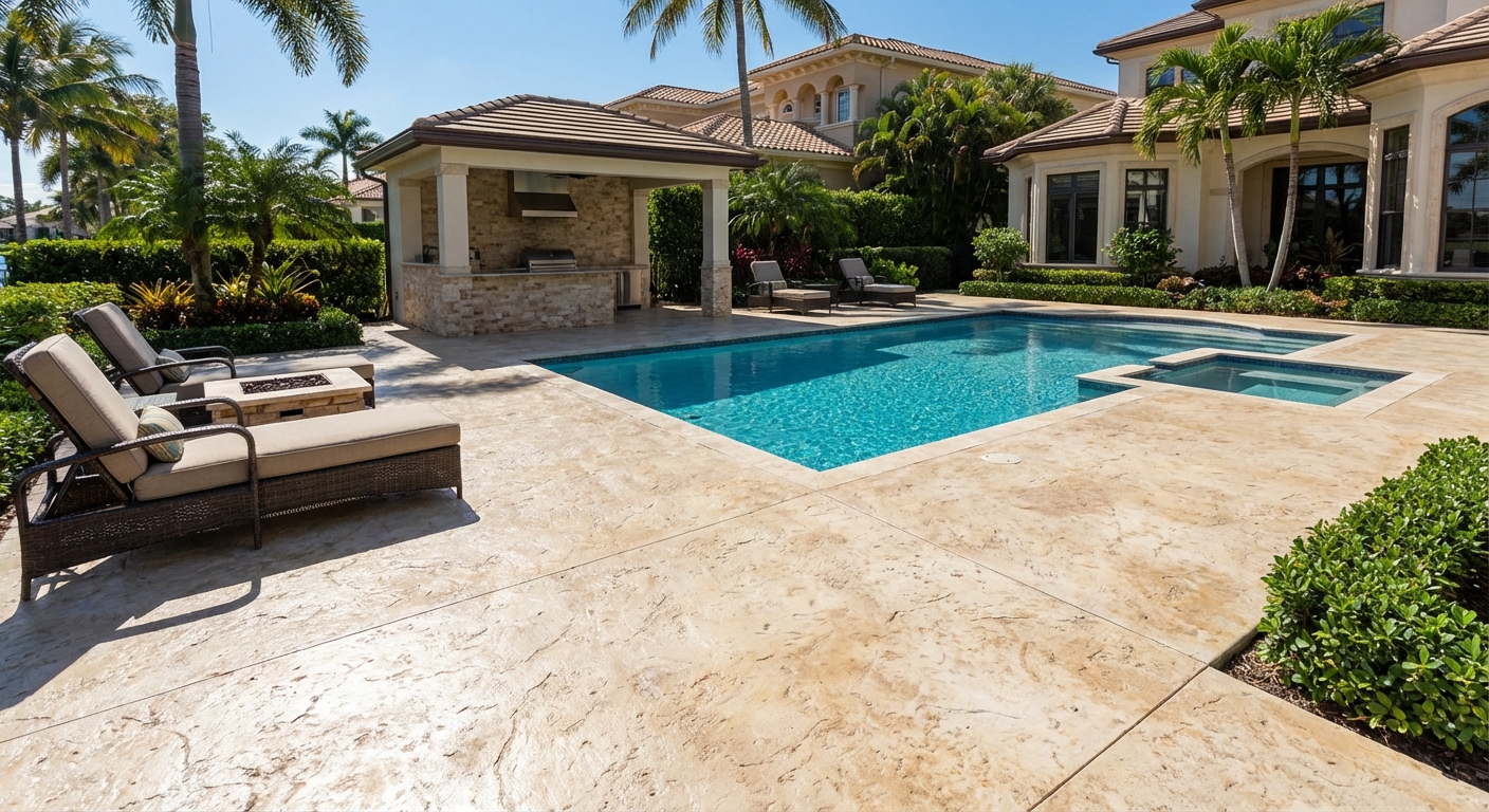 Faux Travertine Surfaces in Palm Beach