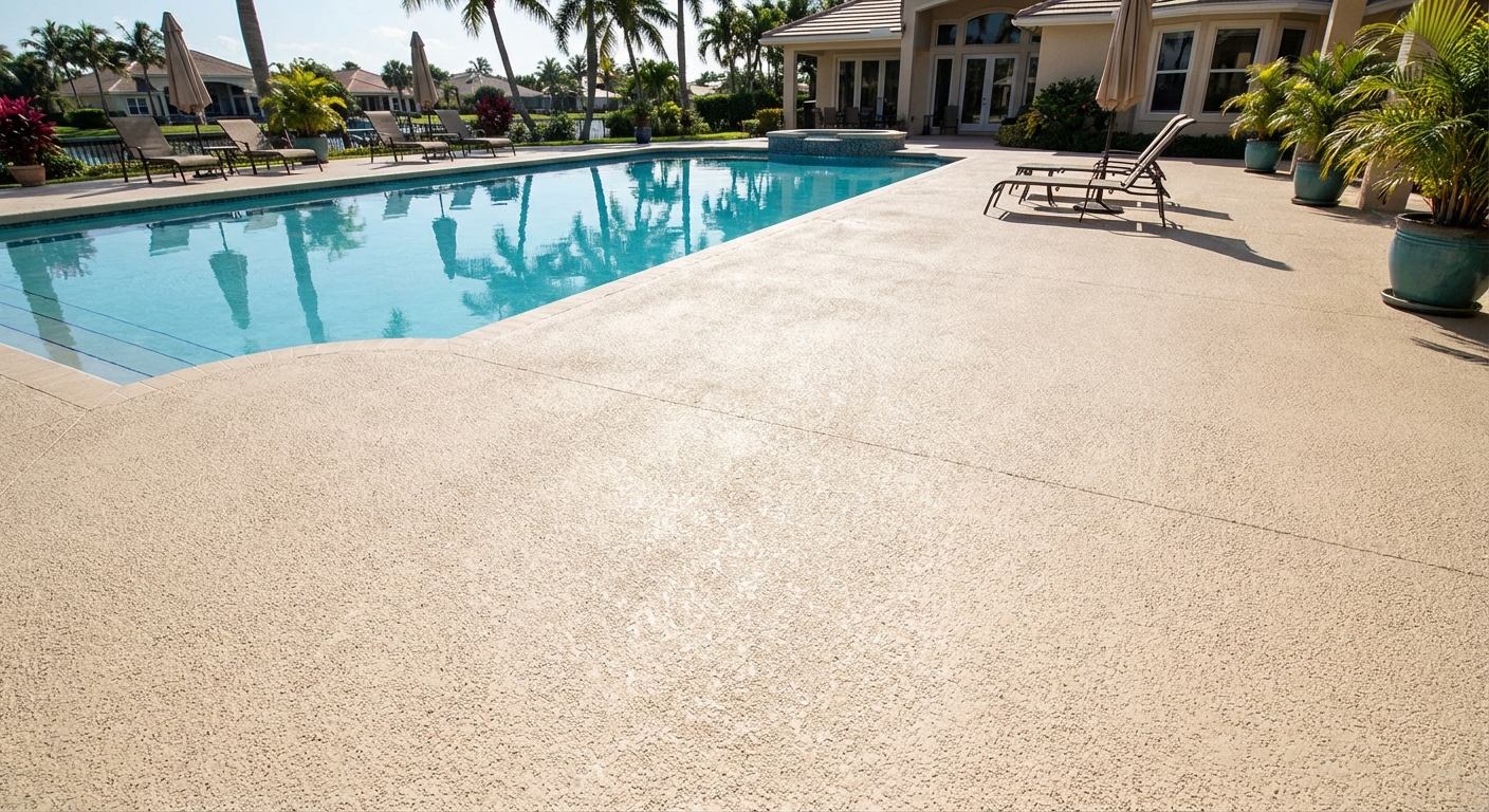 Spray Texture for Pool Decks & Concrete Surfaces in Palm Beach