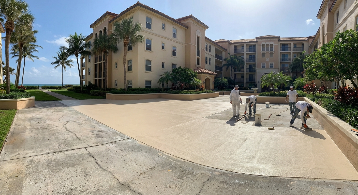 Multi-Family Property Concrete Resurfacing in Palm Beach