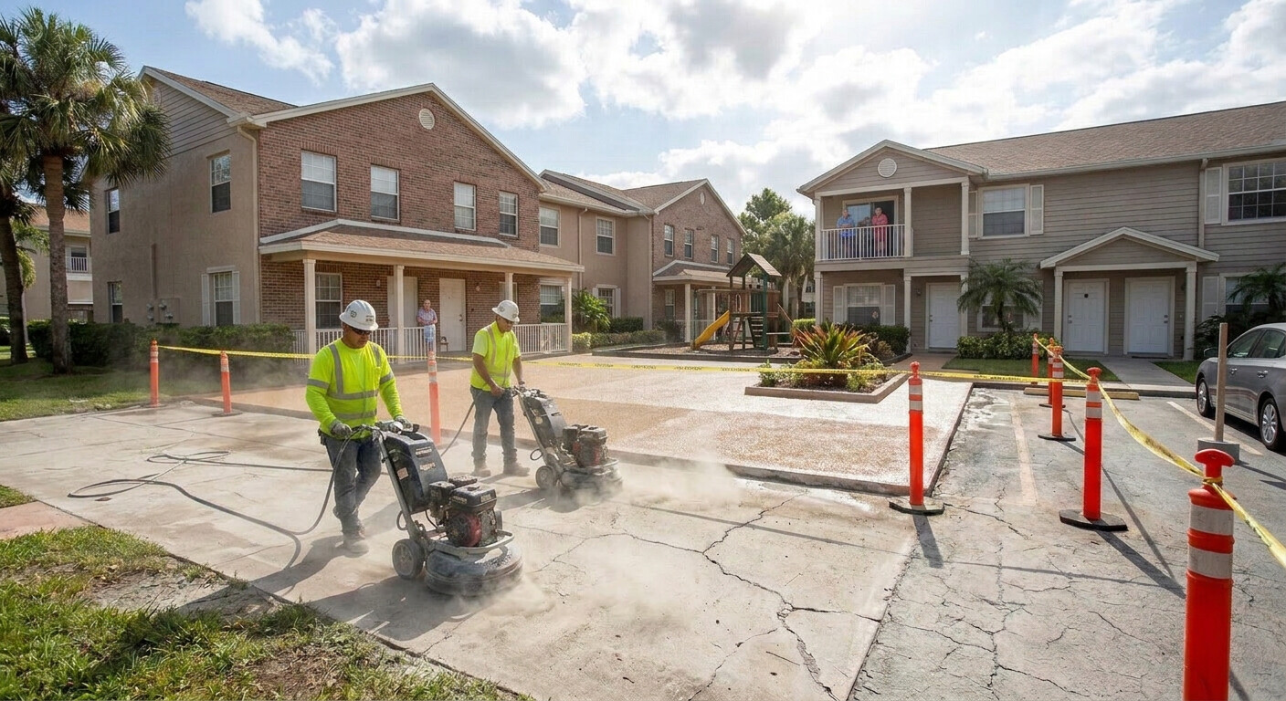 What to Expect During a Multi Family Concrete Resurfacing Project in Palm Beach