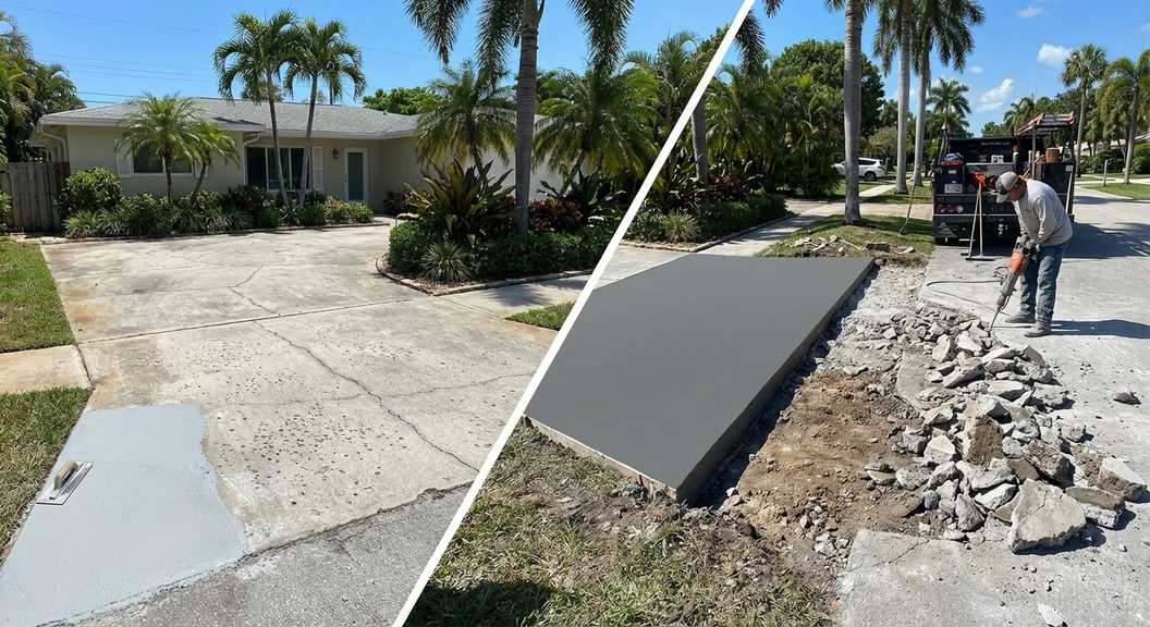 Should You Resurface or Replace Worn Driveway Concrete?