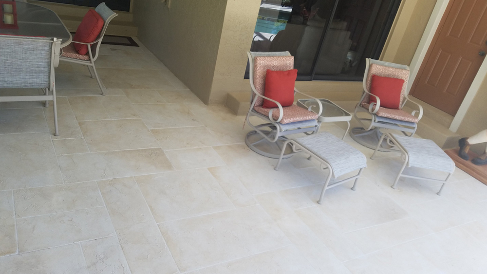 Outdoor Home Patio with Resurfaced Flooring